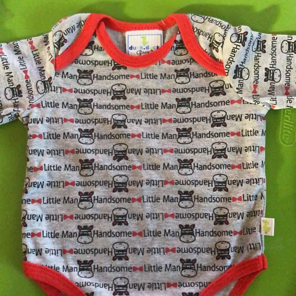 “Handsome Little Man” onesie